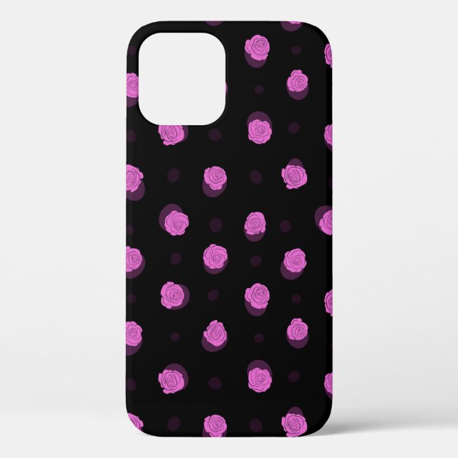Funda De Case-Mate Para iPhone  patrón de tinta transparente con flores abstracta (Reverso )