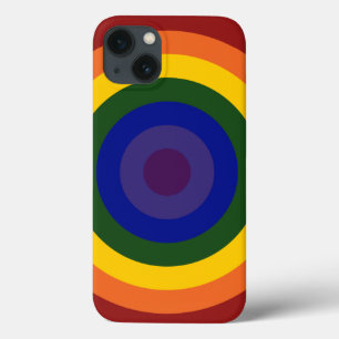 Funda Para iPhone 13 Patrón de toros arcoiris