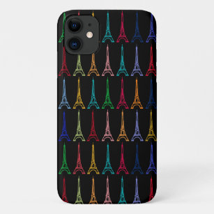 Funda Para iPhone 11 patrón de torres de eiffel de color