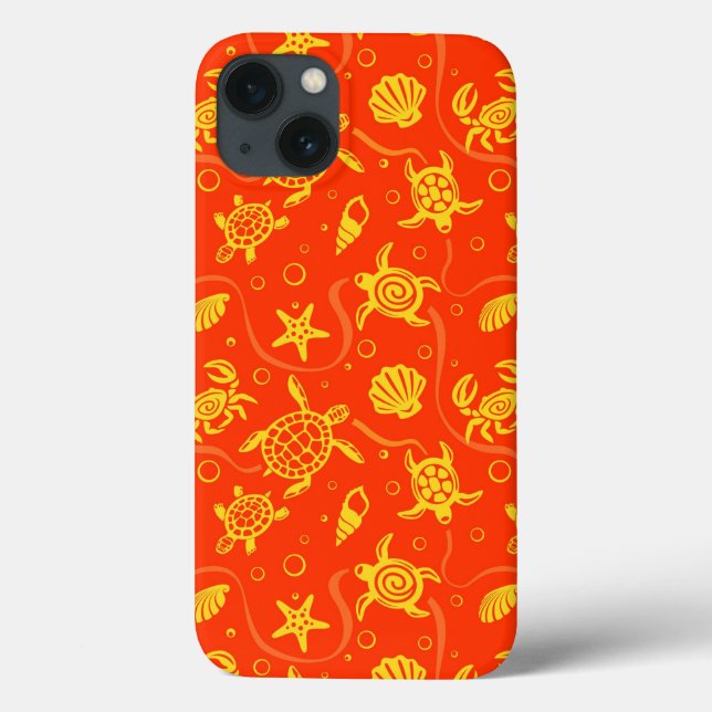 Funda De Case-Mate Para iPhone Patrón de tortugas (Reverso)