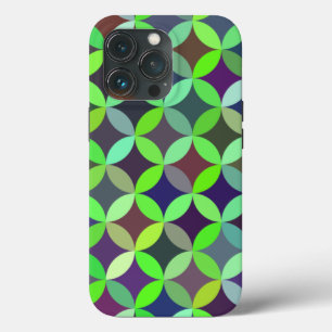 Funda Para iPhone 13 Pro Patrón de trama de estrella de círculo colorido