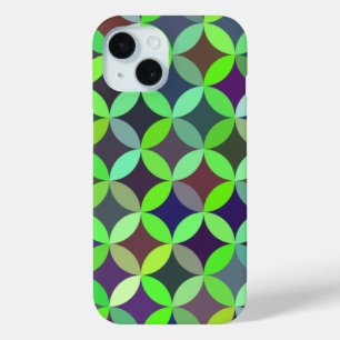 Funda Para iPhone 15 Patrón de trama de estrella de círculo colorido