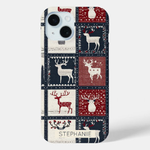 Funda Para iPhone 15 Patrón de trazo de puntas rusticas Nórdico