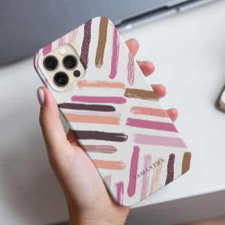 Funda Para iPhone 15 Pro Max Patrón de trazos de pincel de bonito