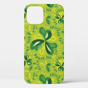 Funda Para iPhone 12 Patrón de trébol irlandés verde