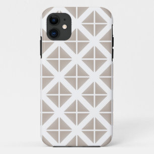 Funda Para iPhone 11 Patrón de triángulo de moda de Beige