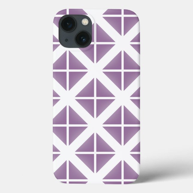 Funda De Case-Mate Para iPhone Patrón de triángulo de moda púrpura (Reverso)