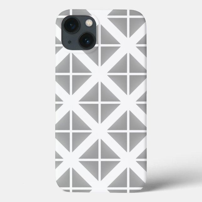 Funda De Case-Mate Para iPhone Patrón de Triángulo Gris Trendy (Reverso)