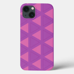 Funda Para iPhone 13 Patrón de triángulo púrpura moderno