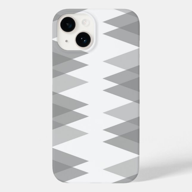 Funda De Case-Mate Para iPhone Patrón de triángulos grises (Reverso )