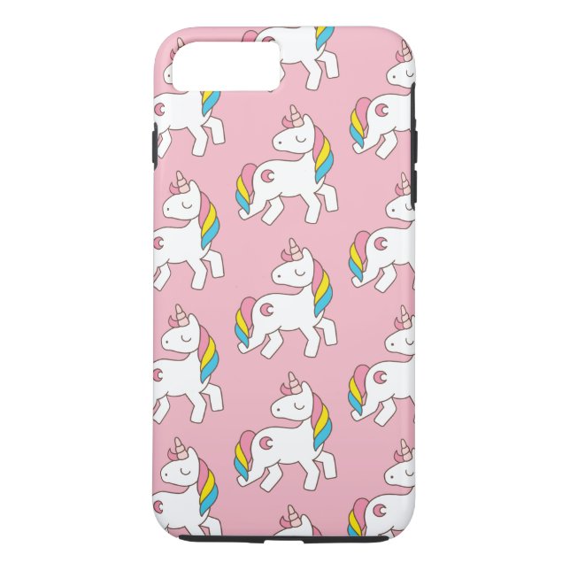 Funda De Case-Mate Para iPhone Patrón de unicornio rosa (Reverso)