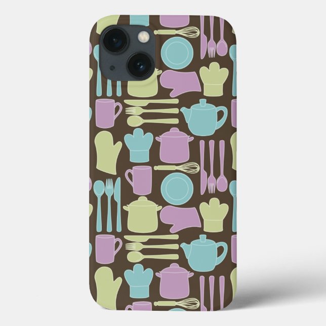 Funda De Case-Mate Para iPhone Patrón de utensilios de cocina 2 (Reverso)