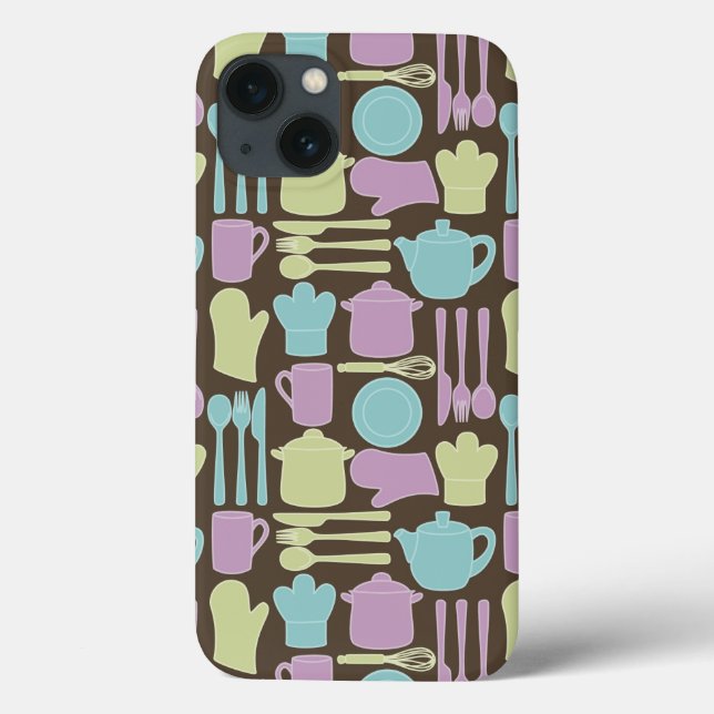 Funda De Case-Mate Para iPhone Patrón de utensilios de cocina 2 (Reverso)