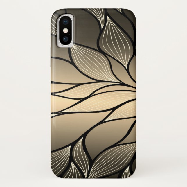 Funda De Case-Mate Para iPhone Patrón de vacaciones de oro antiguo (Reverso)