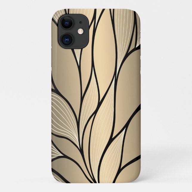 Funda De Case-Mate Para iPhone Patrón de vacaciones de oro antiguo (Reverso)
