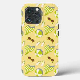 Funda Para iPhone 13 Pro Patrón de vacaciones en la playa con gafas de sol