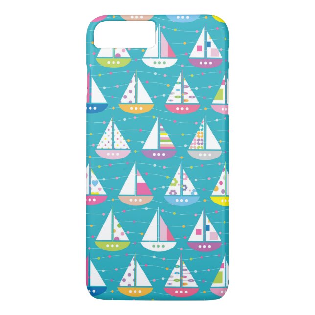 Funda De Case-Mate Para iPhone Patrón de velero Pastel (Reverso)