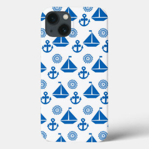 Funda Para iPhone 13 Patrón de velero personalizado