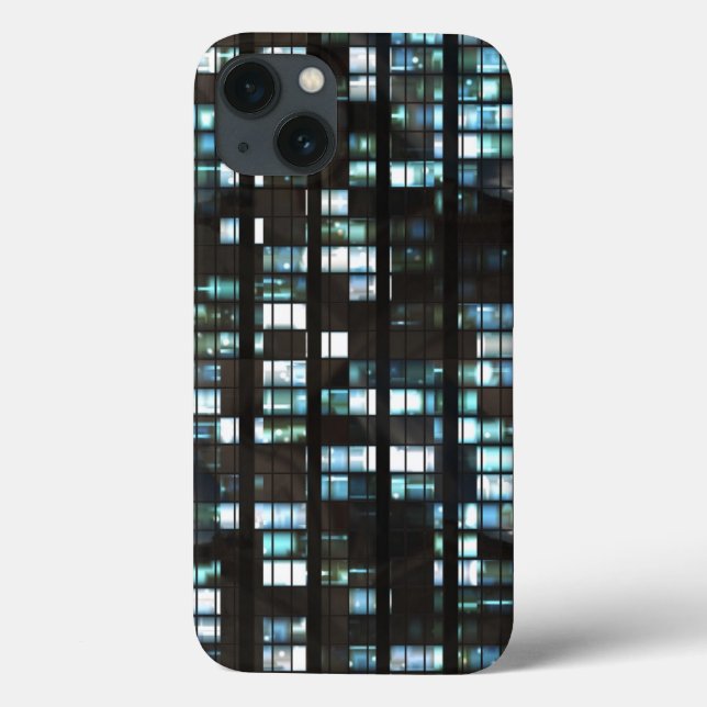 Funda De Case-Mate Para iPhone Patrón de ventanas iluminado (Reverso)