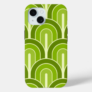 Funda Para iPhone 15 Patrón de ventilador geométrico retro