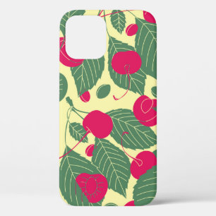 Funda Para iPhone 12 Patrón de verano de color brillante con cerezas. I