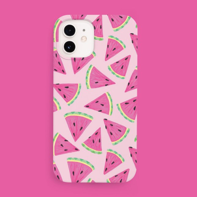 Funda De Case-Mate Para iPhone Patrón de verano de la sandía rosa (Subido por el creador)