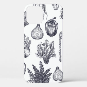 Funda Para iPhone 12 Patrón de verduras frescas sin soldadura. Broccoli