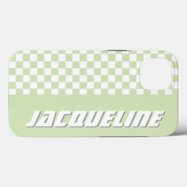 Funda Para iPhone 13 Patrón de verificación verde