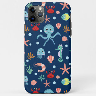 Funda Para iPhone 11 Pro Max Patrón de vida marina del océano lindo