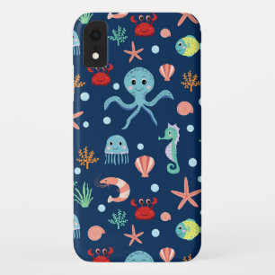 Funda Para iPhone XR Patrón de vida marina del océano lindo