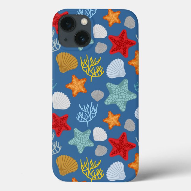 Funda De Case-Mate Para iPhone Patrón de vida subacuático (Reverso)