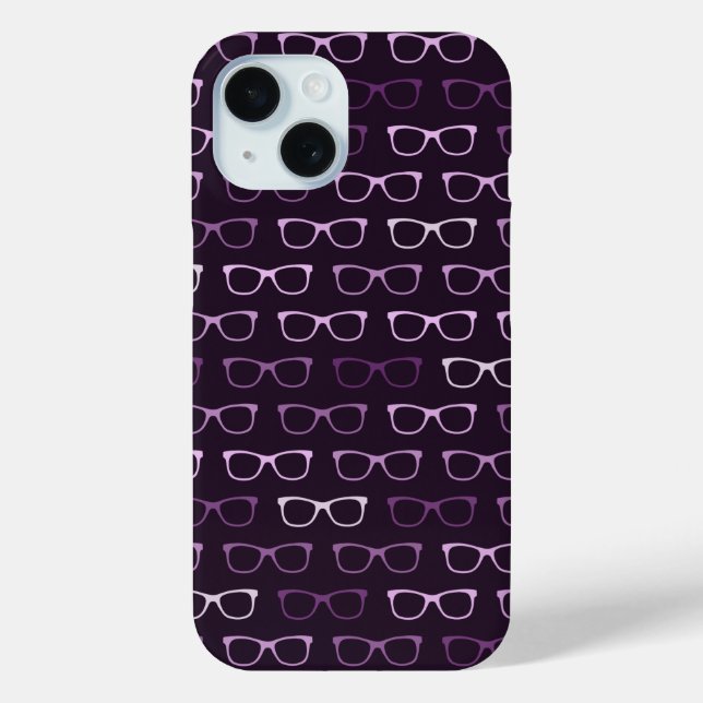 Funda De Case-Mate Para iPhone Patrón de vidrio Hipster Purple Geeky (Reverso )