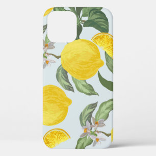 Funda Para iPhone 12 Patrón de vintage de fruta tropical limón