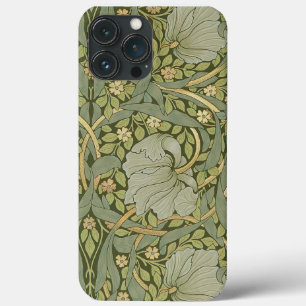 Funda Para iPhone 13 Pro Max Patrón de vintage de William Morris Pimpernel