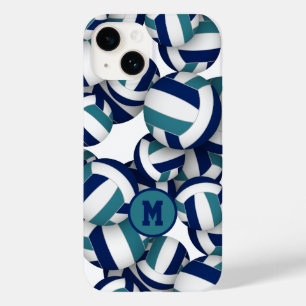 Funda Para iPhone 14 De Case-Mate patrón de voleibol de chicas verde azulados azul m
