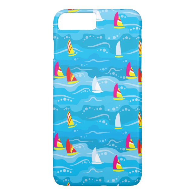 Funda De Case-Mate Para iPhone Patrón de yate neón (Reverso)