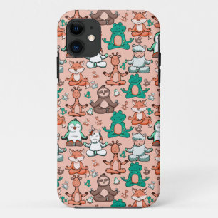 Funda Para iPhone 11 Patrón de yoga Patrón sin fisuras de yoga 54