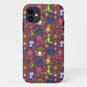 Funda Para iPhone 11 Patrón de yoga   Patrón sin fisuras de yoga 64