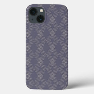 Funda Para iPhone 13 Patrón de zag en zig gris, fresco, moderno, de mod