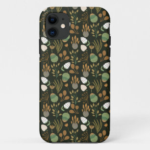 Funda Para iPhone 11 Patrón De Zanahorias Oscuras Y Tuercas