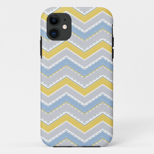 Funda De Case-Mate Para iPhone Patrón de zigzag (Reverso)