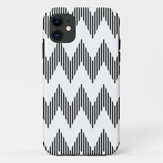 Funda De Case-Mate Para iPhone Patrón de zigzag geométrico (Reverso)