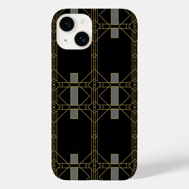 Funda De Case-Mate Para iPhone Patrón decenal geométrico (Reverso )