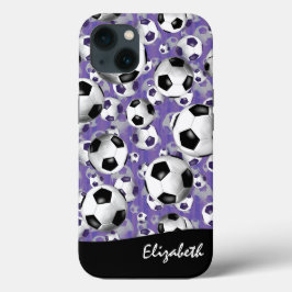 Funda Para iPhone 13 Patrón del balón de fútbol femenino