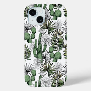Funda Para iPhone 15 Patrón del desierto de Cactus