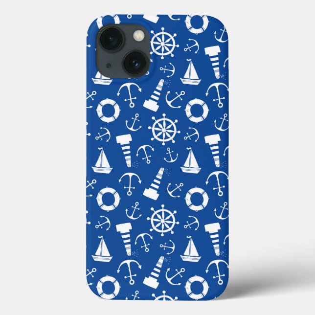 Funda De Case-Mate Para iPhone Patrón del mar Azul (Reverso)