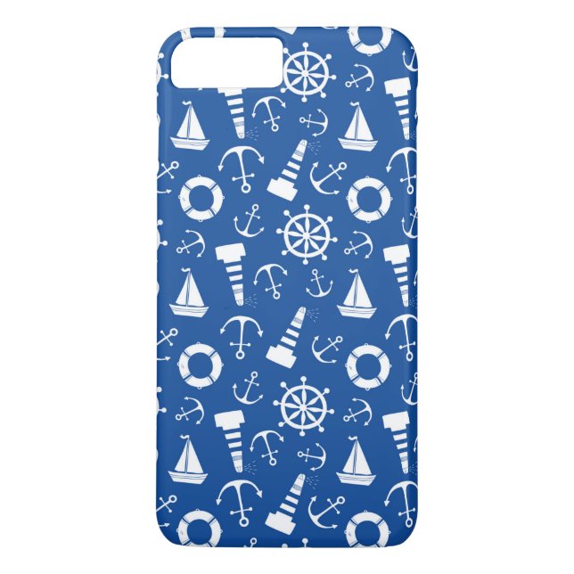 Funda De Case-Mate Para iPhone Patrón del mar azul (Reverso)