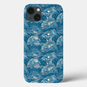 Funda Para iPhone 13 Patrón del mar tropical