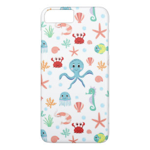 Funda Para iPhone 8 Plus/7 Plus Patrón del mundo marino