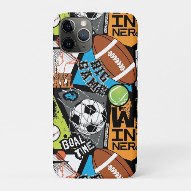 Funda De Case-Mate Para iPhone Patrón Deportivo Con Balones (Reverso)